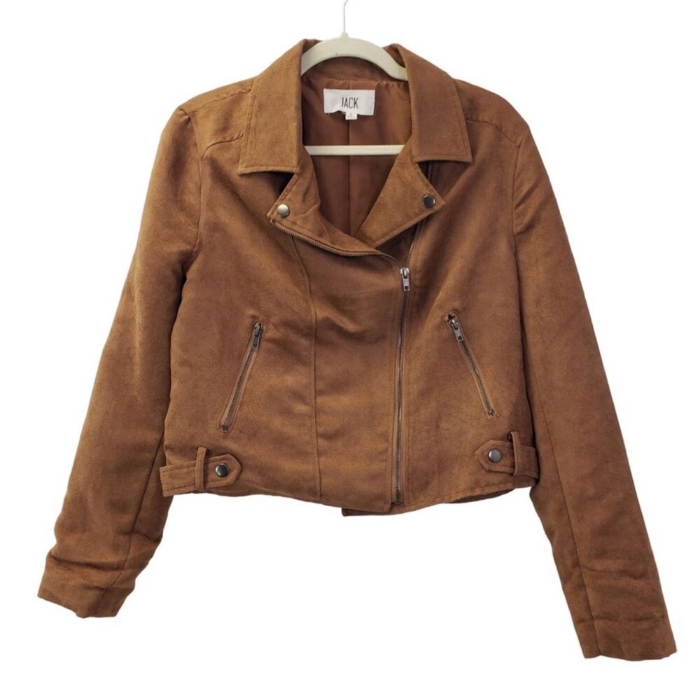 JACK by BB Dakota Faux Suede Moto Jacket Size Large